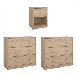Tvilum Portland Jackson Hickory 3-Piece Bedroom Set