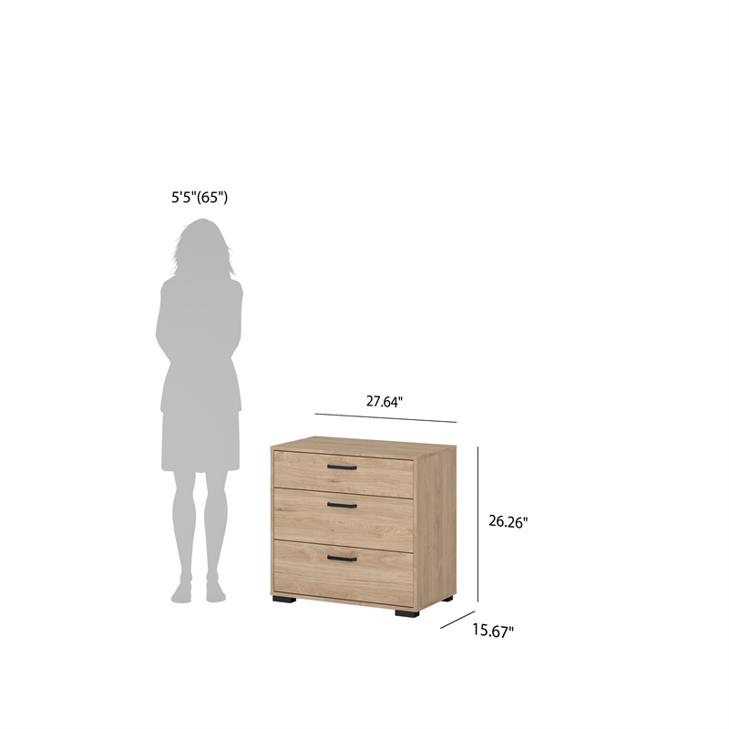 Tvilum Sofia Jackson Hickory 3 Drawer Chest