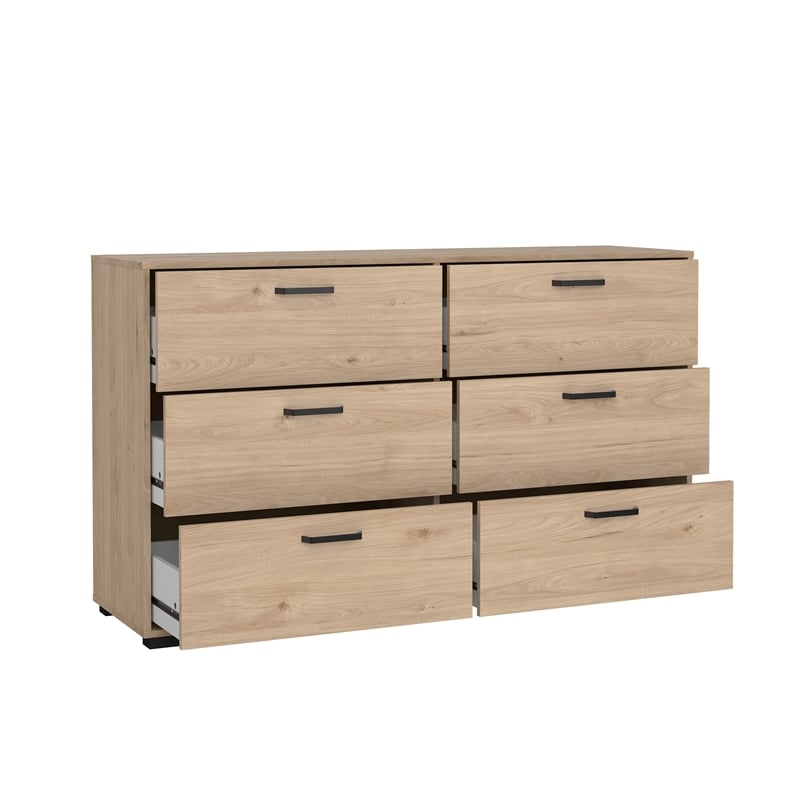 Tvilum  Sofia Jackson Hickory 6 Drawer Double Dresser