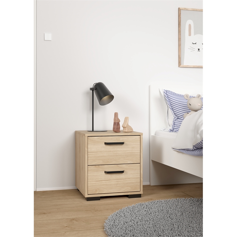 Tvilum  Sofia Jackson Hickory 2 Drawer Nightstand