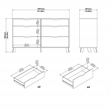 Tvilim Ikast Jackson Hickory/White 6 Drawer Double Dresser
