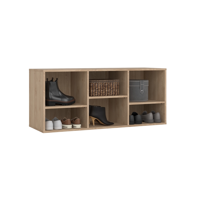 Tvilum Hyper Jackson Hickory 6 Cubby Bench