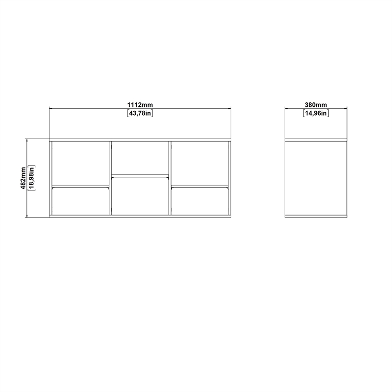 Tvilum Hyper Jackson Hickory 6 Cubby Bench