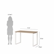 Tvilum Sign Home Office Writing Desk in Jackson Hickory/Matte Gray