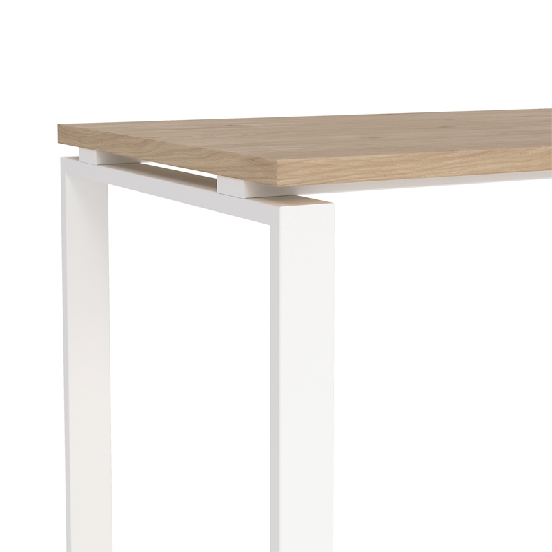 Tvilum Sign Home Office Writing Desk in Jackson Hickory/Matte Gray