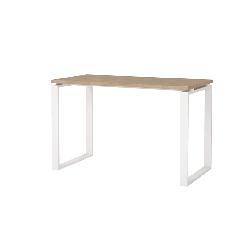 Tvilum Sign Home Office Writing Desk in Jackson Hickory/Matte Gray