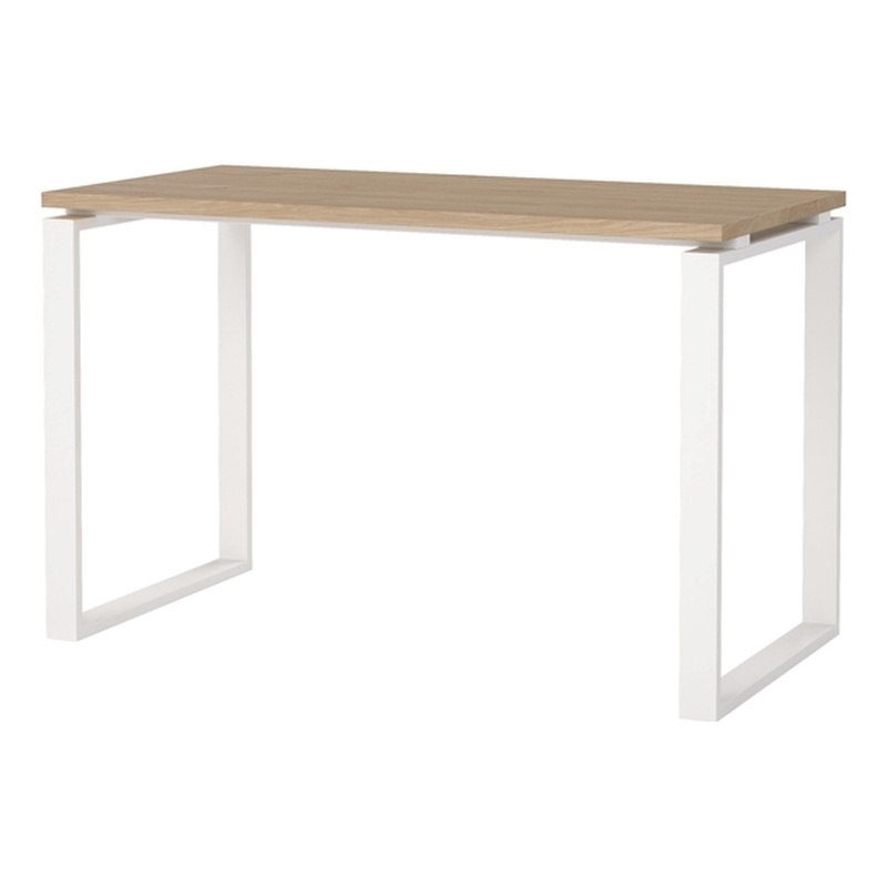 Tvilum Sign Home Office Writing Desk in Jackson Hickory/Matte Gray