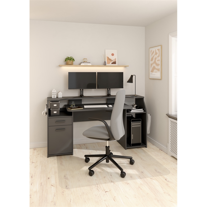 Tvilum Function Plus Matt Grey Gaming Desk