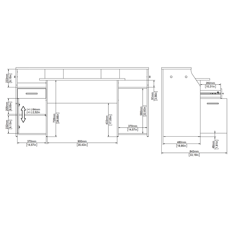 Tvilum Function Plus Matt Grey Gaming Desk