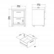 Tvilum Mira  Jackson Hickory 2 Drawer Nightstand - Set of 2