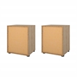 Tvilum Mira  Jackson Hickory 2 Drawer Nightstand - Set of 2