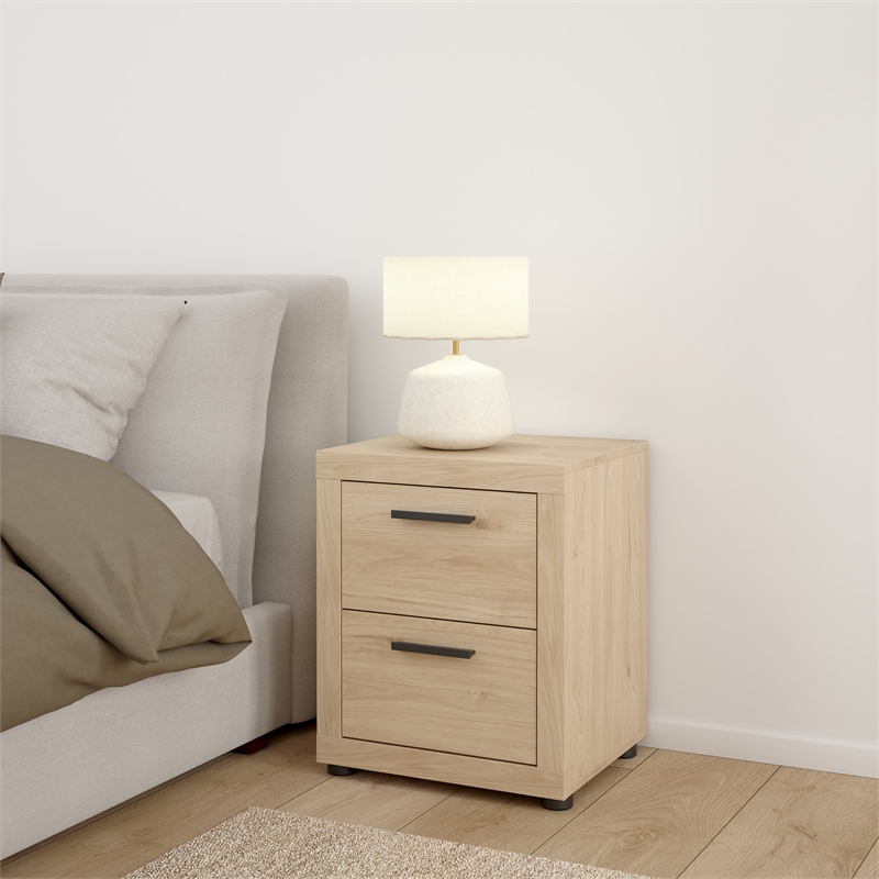 Tvilum Mira  Jackson Hickory 2 Drawer Nightstand - Set of 2