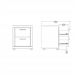 Tvilum Mira  Jackson Hickory 2 Drawer Nightstand - Set of 2
