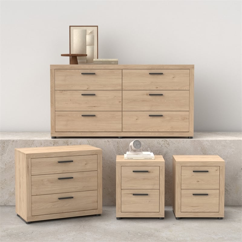 Tvilum Mira  Jackson Hickory 4-Piece Bedroom Set