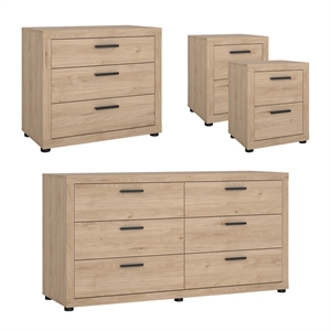 Tvilum Mira  Jackson Hickory 4-Piece Bedroom Set