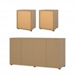 Tvilum Mira Jackson Hickory 6 Drawer Double Dresser + Nightstand Set Of  2