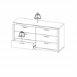 Tvilum Mira Jackson Hickory 2-Piece Bedroom Set-6 Drawer Double Dresser + Chest