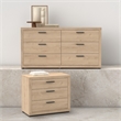 Tvilum Mira Jackson Hickory 2-Piece Bedroom Set-6 Drawer Double Dresser + Chest