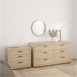 Tvilum Mira Jackson Hickory 2-Piece Bedroom Set-6 Drawer Double Dresser + Chest