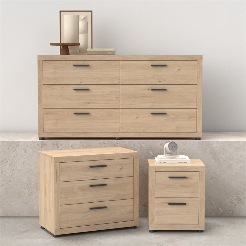 Tvilum Mira  Jackson Hickory 3-Piece Bedroom Set