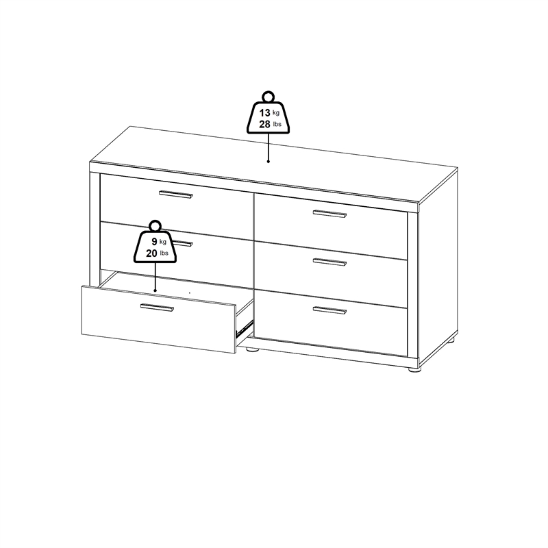 Tvilum Mira  Jackson Hickory 3-Piece Bedroom Set