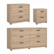 Tvilum Mira  Jackson Hickory 3-Piece Bedroom Set