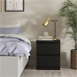 Tvilum Naia Black Woodgrain 2 Drawer Nightstand - Set of 2