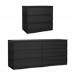 Tvilum Naia Black Woodgrain 2-Piece Bedroom Set