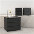 Tvilum Naia Black Woodgrain 3-Piece Bedroom Set - Chest And Nightstand Set Of 2