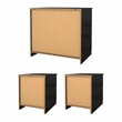 Tvilum Naia Black Woodgrain 3-Piece Bedroom Set - Chest And Nightstand Set Of 2