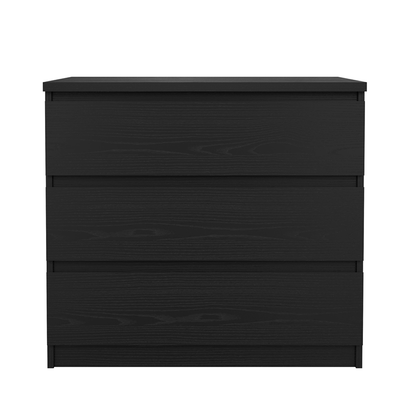 Tvilum Naia Black Woodgrain 3-Piece Bedroom Set - Chest And Nightstand Set Of 2
