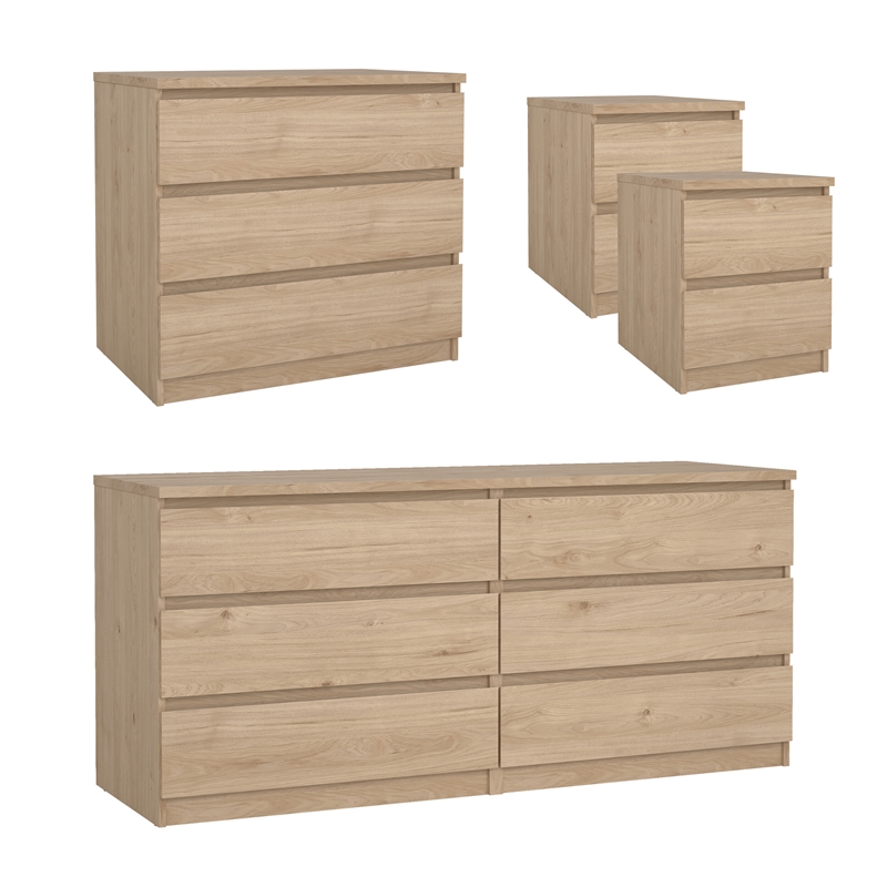 Tvilum Naia  Jackson Hickory 4-Piece Bedroom Set
