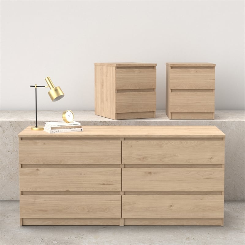 Tvilum Naia Jackson Hickory 3-Piece Bedroom Set