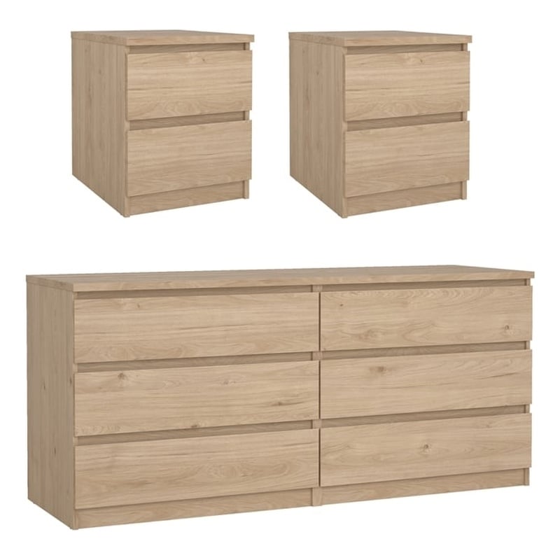Tvilum Naia Jackson Hickory 3-Piece Bedroom Set