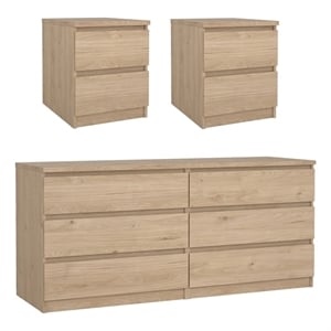Tvilum Naia Jackson Hickory 3-Piece Bedroom Set