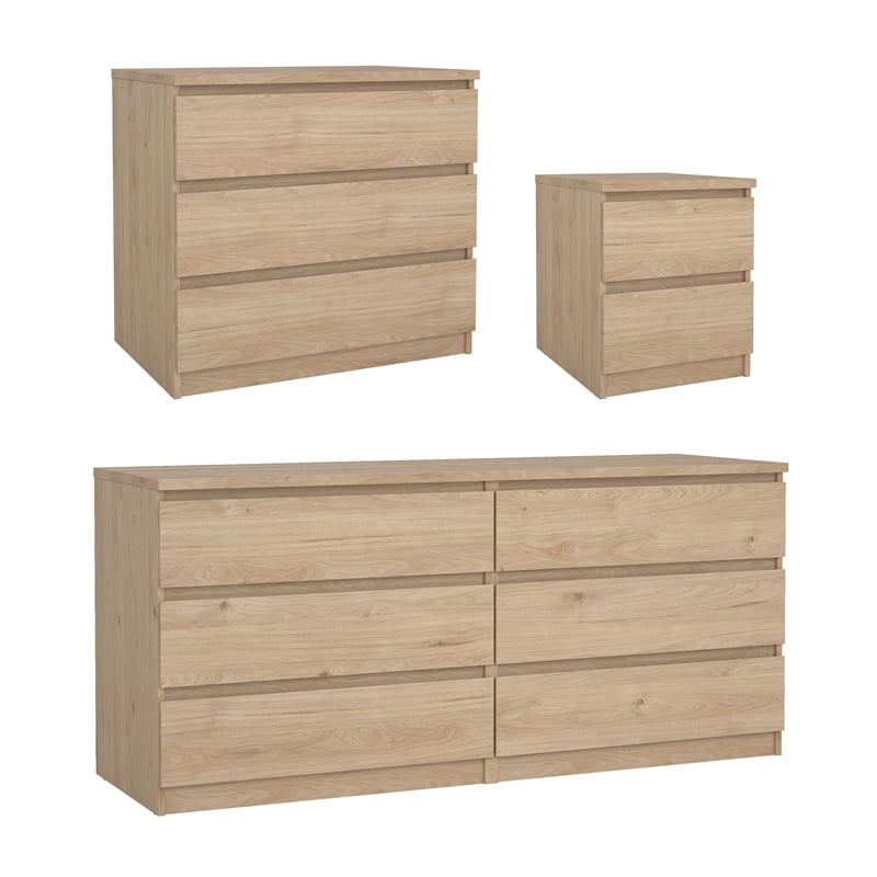 Tvilum  Naia Jackson Hickory 3-Piece Bedroom Set