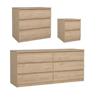 Tvilum  Naia Jackson Hickory 3-Piece Bedroom Set