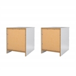 Tvilum Naia White High Gloss 2 Drawer Nightstand - Set of 2