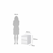 Tvilum Naia White High Gloss 2 Drawer Nightstand - Set of 2