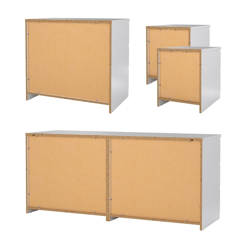 Tvilum Naia White High Gloss 4-Piece Bedroom Set