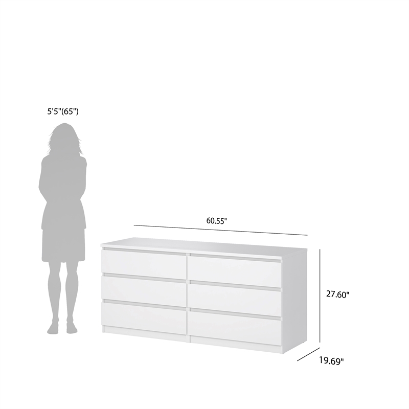 Tvilum Naia White High Gloss 4-Piece Bedroom Set