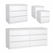 Tvilum Naia White High Gloss 4-Piece Bedroom Set