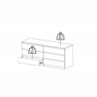Tvilum  Naia White High Gloss 2-Piece Bedroom Set