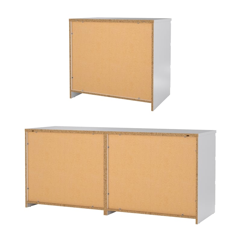 Tvilum  Naia White High Gloss 2-Piece Bedroom Set