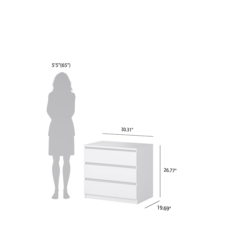Tvilum  Naia White High Gloss 2-Piece Bedroom Set