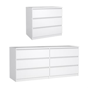 Tvilum  Naia White High Gloss 2-Piece Bedroom Set