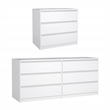 Tvilum  Naia White High Gloss 2-Piece Bedroom Set