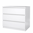 Tvilum Naia White High Gloss 3-Piece Bedroom Set - Chest And Nightstand Set Of 2