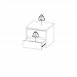 Tvilum Next White 17-Inch Tall 2-Drawer Nightstand - Set of 2