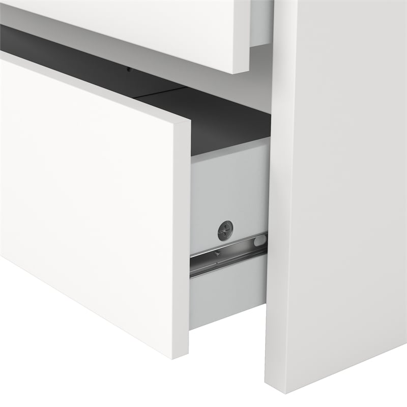 Tvilum Next White 17-Inch Tall 2-Drawer Nightstand - Set of 2